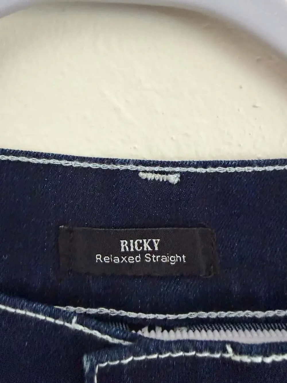 True Religion Ricky Relaxed Straight Men's Dark Wash Jeans